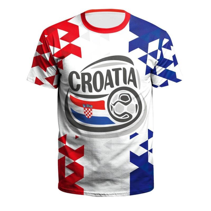 Mens Loose Fit Short Sleeve Crew Neck T-Shirt With 3D Print Soccer Fans Fall Sport Casual Wear