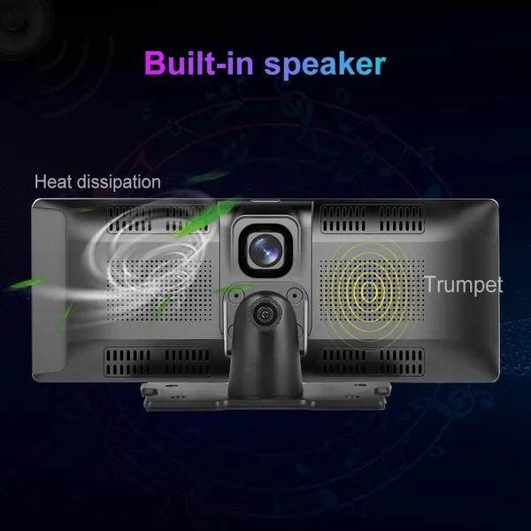 HD 9,3-дюймовый экран Портативная видеорегистратор Поддержка задней камеры Встроенная камера поддерживает беспроводное воспроизведение и Android Auto/голосовое управление