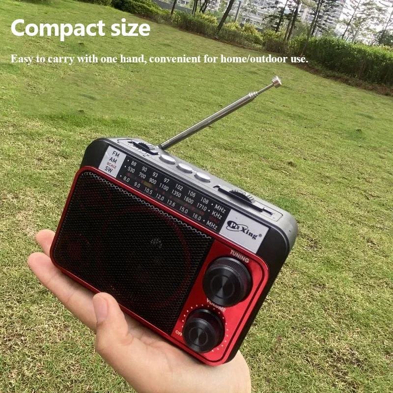 Мини портативное FM AM SW радио с солнечной зарядкой, радиоприемник, беспроводной Bluetooth-динамик со светодиодным фонариком, поддержка TF-карты, USB