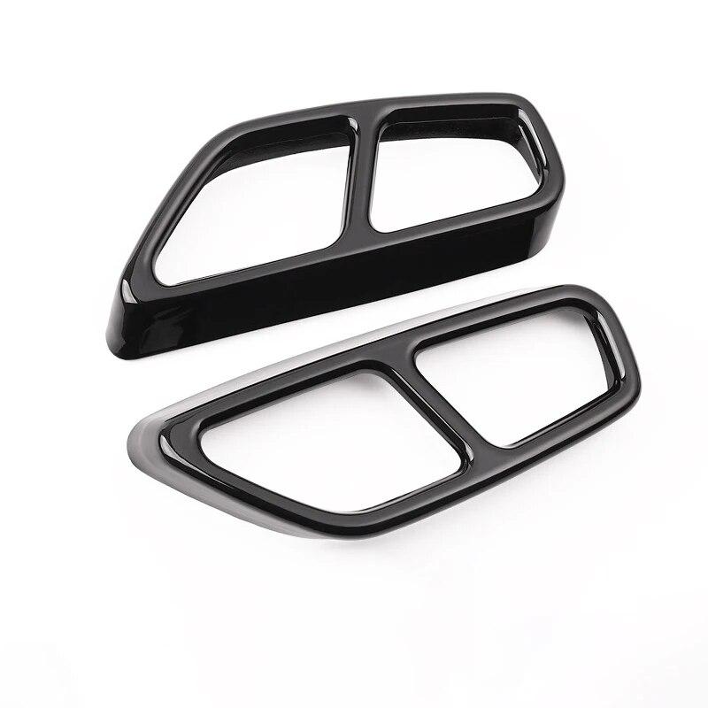 2 шт. багажник автомобиля хвост горло рамка крышка выхлопной трубы отделка декоративные детали автоаксессуары для BMW 5 серии G30 2018