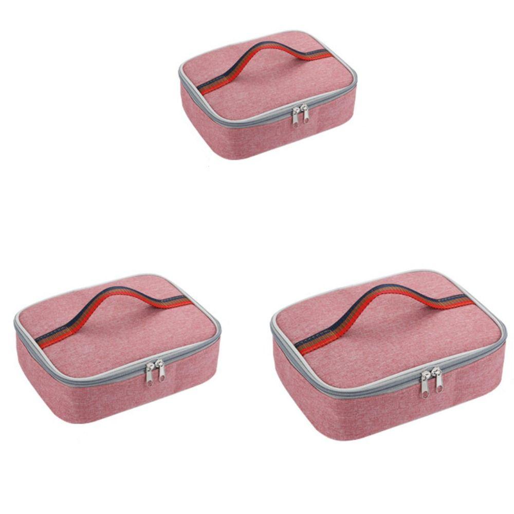 Square Cooler Lunch Bag Meal Container Picnic Pouch Soft Lunch Pail  Travel