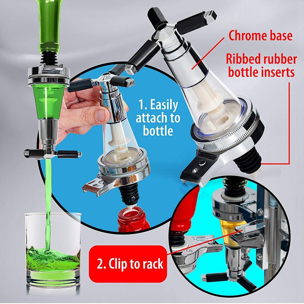Вращающаяся подставка для шейкера для коктейлей, диспенсер для 4 бутылок спиртного, стойка для вина, пиво, алкоголь, бар, напитки, разделитель