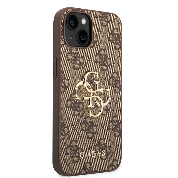 Guess Guhcp15S4Gmgbr Iphone 15 / 14 / 136.1 Brązowy/Brown Hardcase 4G Duże Metalowe Logo