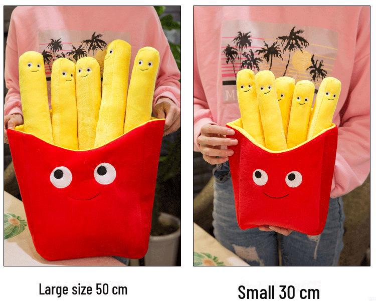 Креативная плюшевая кукла «Картошка фри»: Забавная подушка-закуска для детской комнаты или домашнего декора