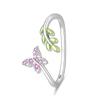 New 925 Silver Butterfly Four-Leaf Clover Flower Star And Moon Ring For Women Fit Wedding Party Jewelry Gifts