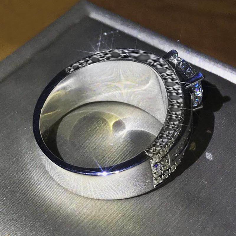 Новое модное обручальное кольцо для женщин с ослепительным кристаллом кубического циркония, роскошное свадебное обручальное кольцо, красивый подарок, эффектные ювелирные изделия