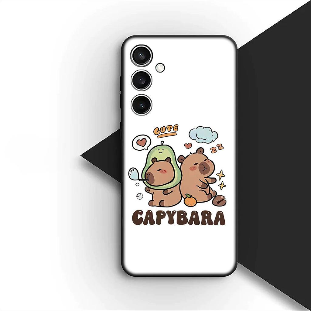 Anime Capybaras Phone Case for Samsung Galaxy S24 S25 S23 FE Ultra Plus S7 Edge S25+ S23+ A56 5G Protective Cover
