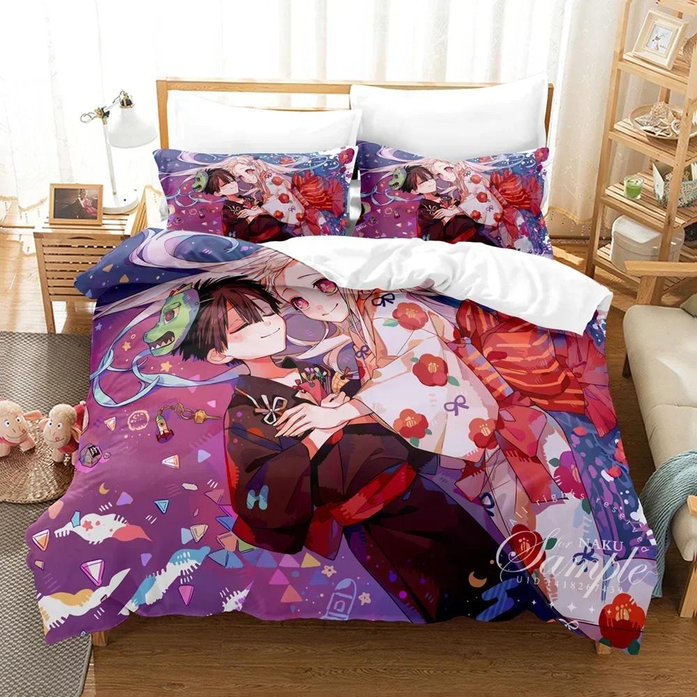 3D Anime Toilet Bound Hanako Kun Bedding Set Printed Duvet Cover Pillowcase Single Double Queen Super King Size Sets