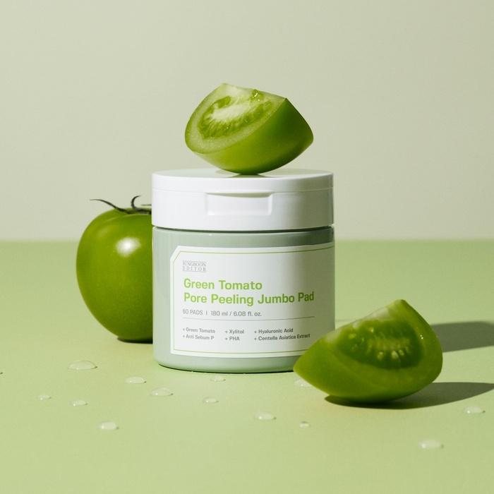 SUNGBOON EDITOR Green Tomato Pore Peeling Jumbo Pad 180 мл 60 шт.