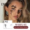 Sensitive Skin Safe Tattoos Halloween Temporary Face Tattoos, Realistic Scary Makeup Stickers, Waterproof Water Transfer Skull Patterns Decals,