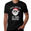 There's Some Hos In This House - Funny Christmas Santa Claus Gift Idea T-Shirt Anime Tshirt Men T Shirt Cotton 100% T-Shirt