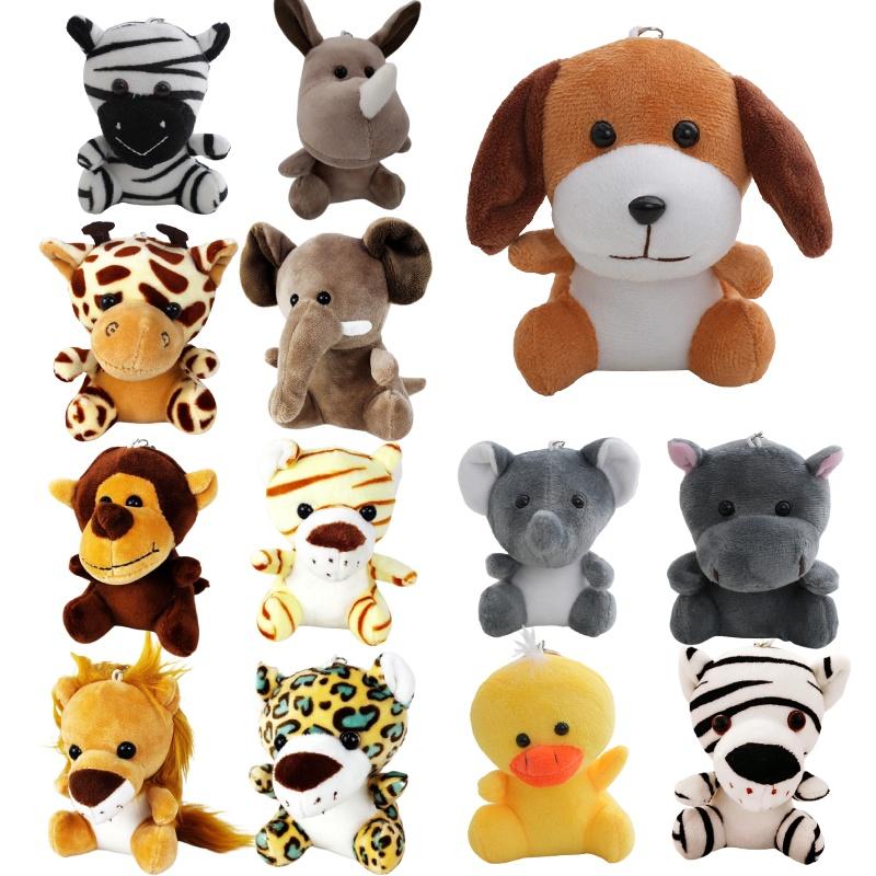 Оптовые куклы-игровые автоматы с лесными животными, плюшевые игрушки «Тигр и лев» четыре дюйма, брелоки, украшения и аксессуары, плюш, ПП хлопок, настраиваемые)