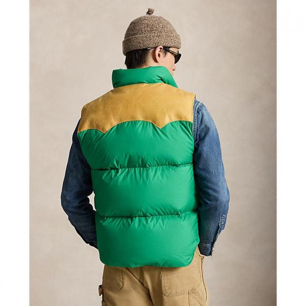 Polo Ralph Lauren Men S Leather Yoke Down veSt Mnpootw1n220295300