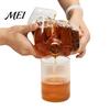 Party Drinkware Essentials Middle Finger Whiskey Decanter, 1000ml Glass Fist Dispenser with Stopper, Father's Day Present Unique Hand Shape