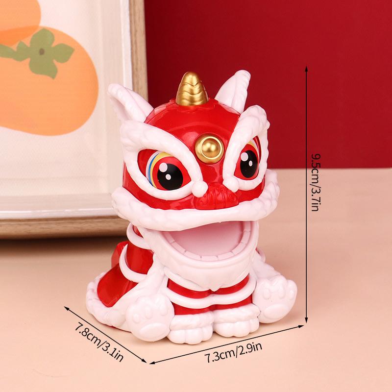 Новогоднее украшение в виде танцующего льва 2025 года, китайский праздник весны, настольные талисманы, украшения, декор салона автомобиля, новогодние подарки