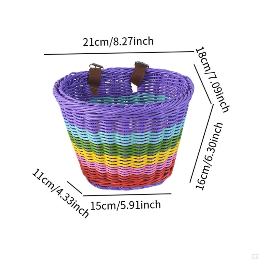 Детская корзина для велосипеда, радужная декоративная подставка для велосипеда, крепление на руль, для хранения мальчиков на открытом воздухе