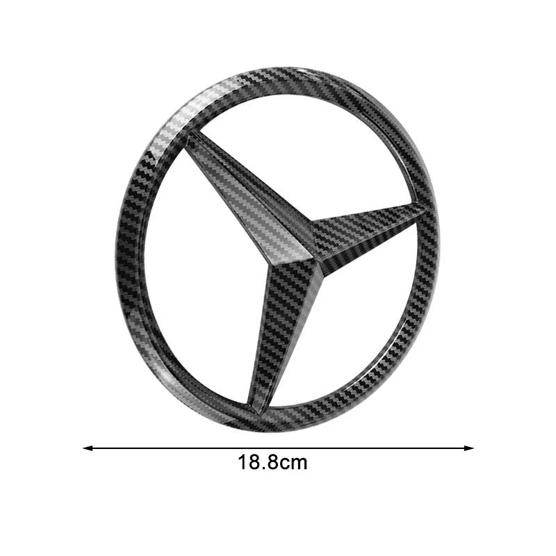 BQAZ9 18.8/21cm Car Front Grille Large Badge Decal for Mercedes Benz GLA GLB AMG GLS G C E GLE GLB A AMG Cover Decoration Accessories