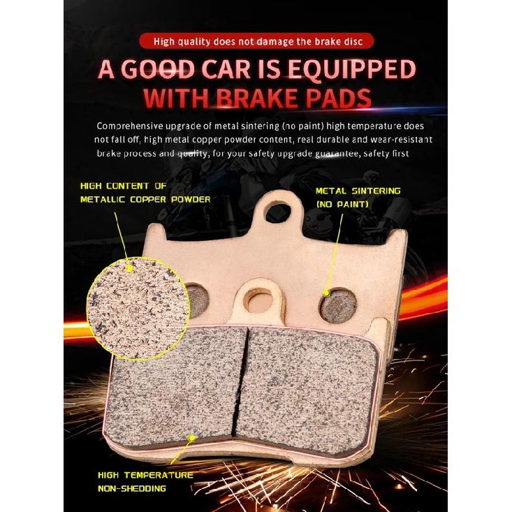 Mrrangt Motorcycle Metal sintering brake pad fit for Kawasaki NINJA250/300/400 Z250 Z300 NINJA400 Z800 Z900 Z900RS Z1000 Z1000R