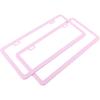 Fashion Super Slim Matte Cherry Blossom Pink License Plate Frames,Stainless Steel License Plate Holders,Weather Proof License Plate Cover For Women(2