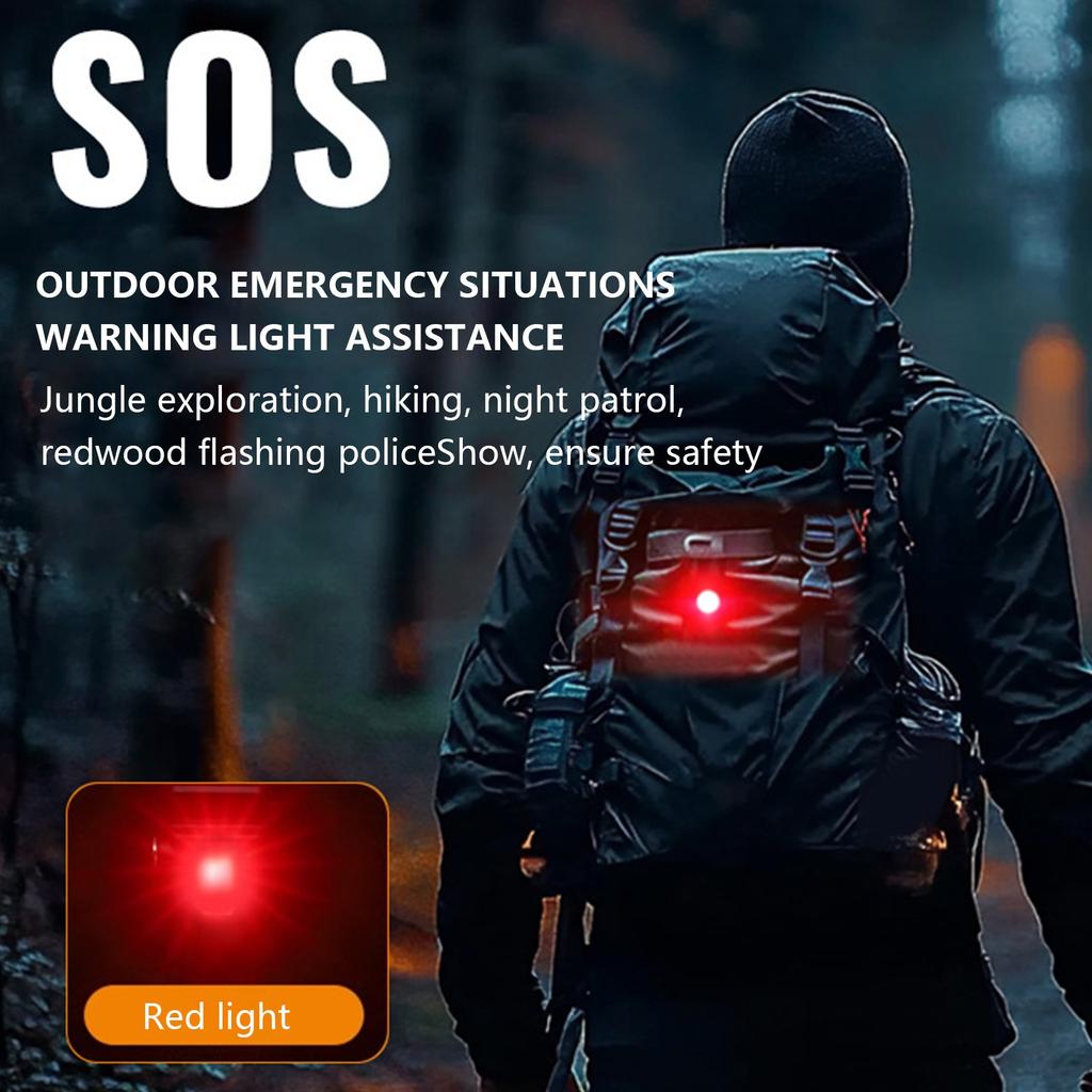 Фонарь с зажимом для большого пальца, светодиодный фонарик с мощным светом, портативный многофункциональный портативный аварийный фонарь