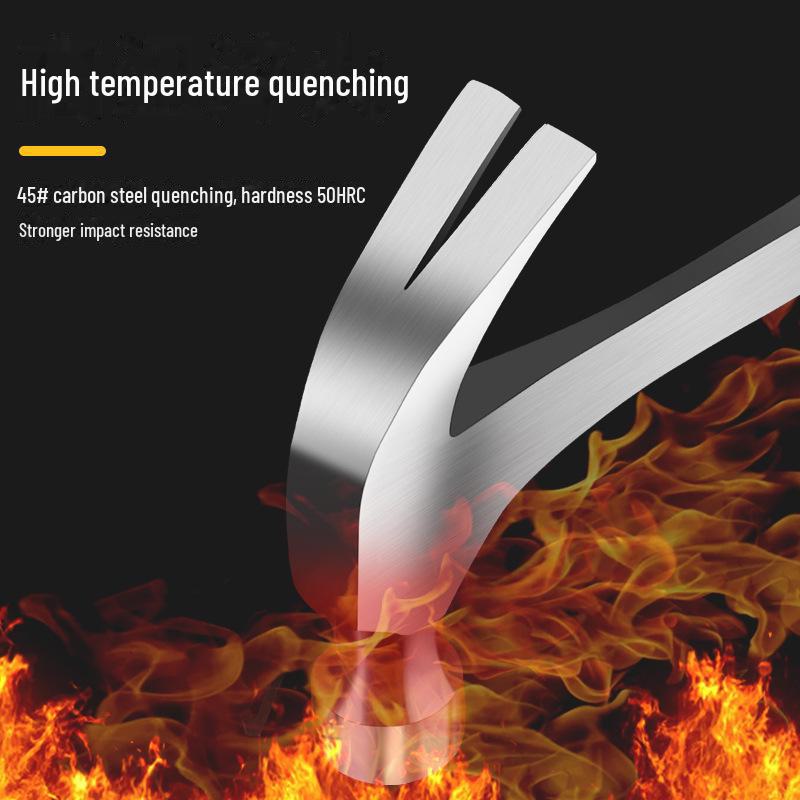 Compact Multifunctional Hammer: Claw, Woodworking, Nailing, Safety & Nail-Pulling Tool