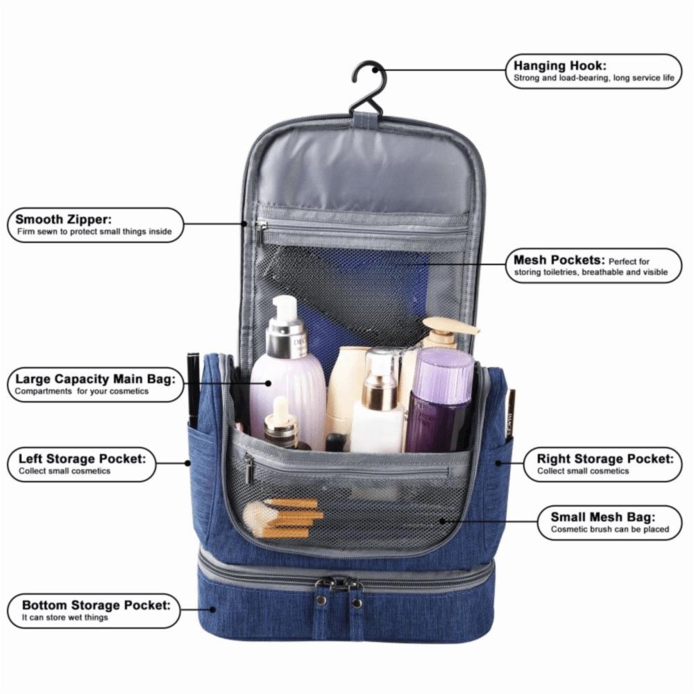 Multifunctional Hanging Makeup Bag Oxford Cloth Toiletry Bag Simple Cosmetic Bag Travel