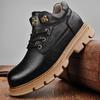 Модные стильные мужские байкерские туфли, повседневные туфли в стиле ретро для мужчин, модельные туфли с низким верхом, нескользящие, модные универсальные мужские защитные туфли