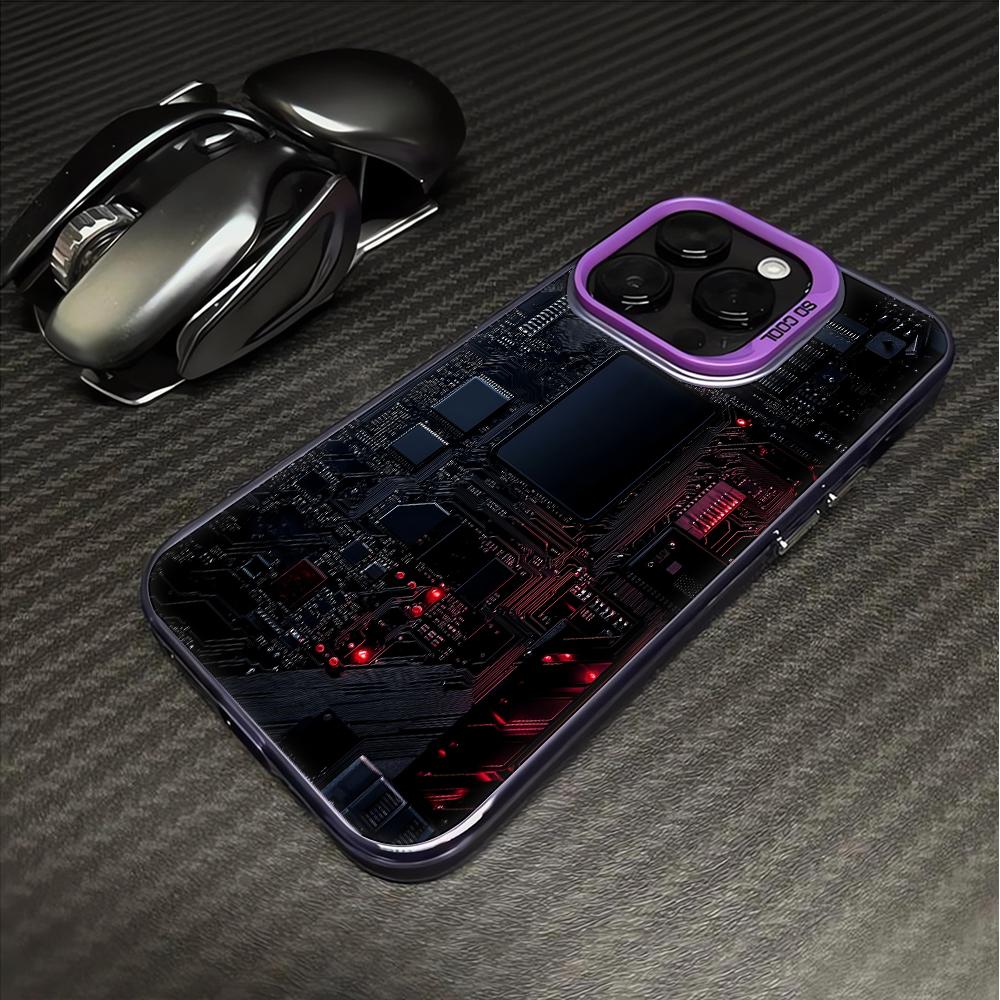 Креативный чехол для телефона с рисунком механической схемы ДЛЯ IPhone 15promax 14 11 12 Pro 15 16 Plus 13 Pro MAX XR XS Черные Мягкие Чехлы
