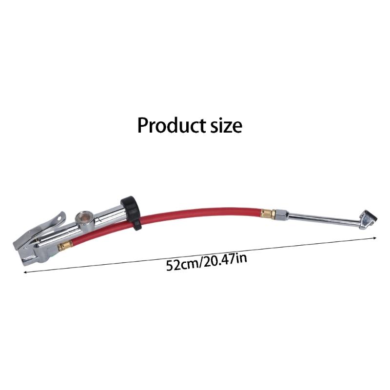 Ручной воздушный манометр с угловым ниппелем и шлангом для ухода за шинами мотоциклов и внедорожников