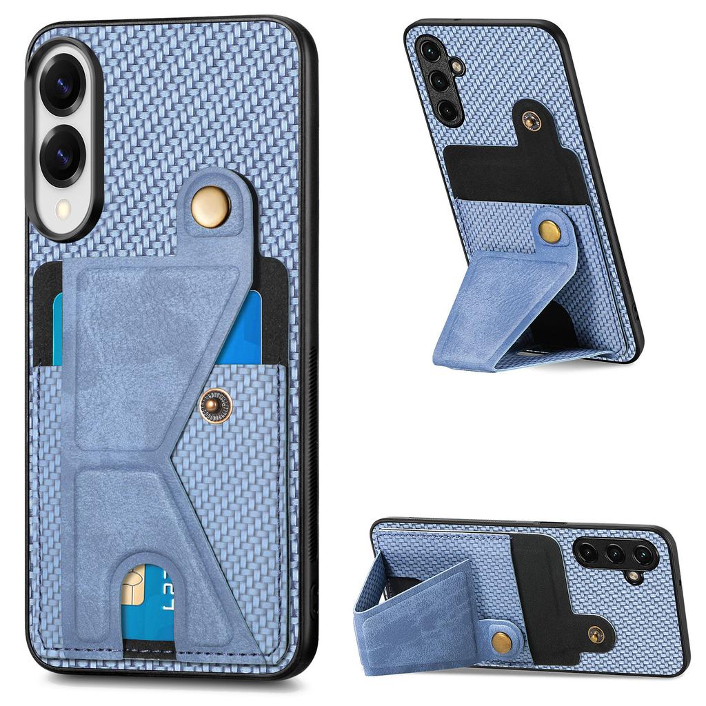 For Samsung Galaxy S25 Edge Case with K-Shaped Kickstand Leather Phone Back Cover