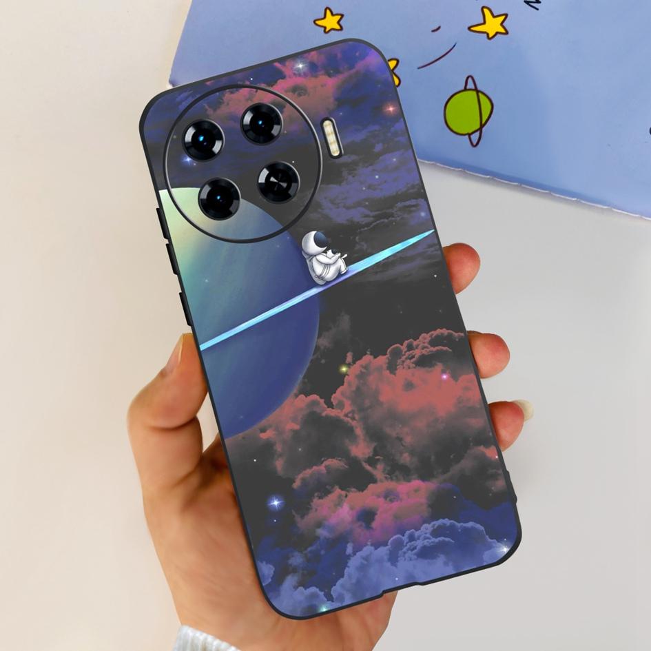 Для Tecno Spark 20 Pro+ KJ7 Чехол 2024 Милое Сердечко Мультяшный Динозавр Ударопрочный Мягкий Чехол Для Tecno Spark 20 Pro Plus Чехол Funda