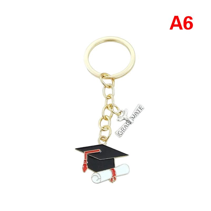 10 шт. 2025 Выпускная мантия, шапочка, брелок-кольцо, студенческие женские украшения, персонализированные аксессуары, подвеска, памятные подарки