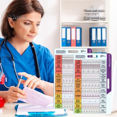 1/4 шт. прозрачные ЭКГ-калибры, контрольные значки, удостоверения личности, водонепроницаемые износостойкие мини-линейки для интерпретации ЭКГ