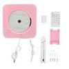 Portable Wall Mounted Bluetooth  Remote Control CD MP3 Player FM Radio  with  (Pink)