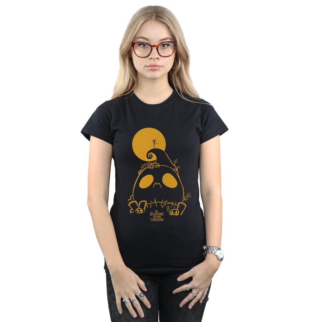 Disney Womens/Ladies Nightmare Before Christmas Jack Skellington Cemetary Cotton T-Shirt