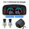 ZMFJH Dual Car Gauge 0-1.2Mpa Double Oil Pressure Meter with Sensor 1/8NPT,M10X1.0 LCD Meter with Buzzing Flash Alarm 12V24V