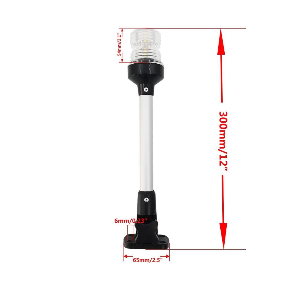 12-24V DC LED Anchor Light Aluminum Zinc Zinc Alloy Rod Boat Yacht Light  Yacht Equipment