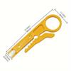 Yellow Portable Wire Stripper and Crimper Pliers Compact Cable Cutter Tool for UTP/STP Data Wires, Safe and Easy To Use Ideal for Modular Connectors