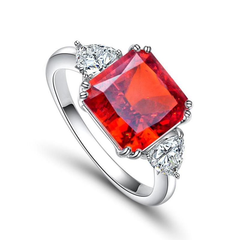 Gica Gema 100% 925 Sterling Silver Zircon Gemstone Wedding Engagement Ring For Women Fine Jewelry Gifts