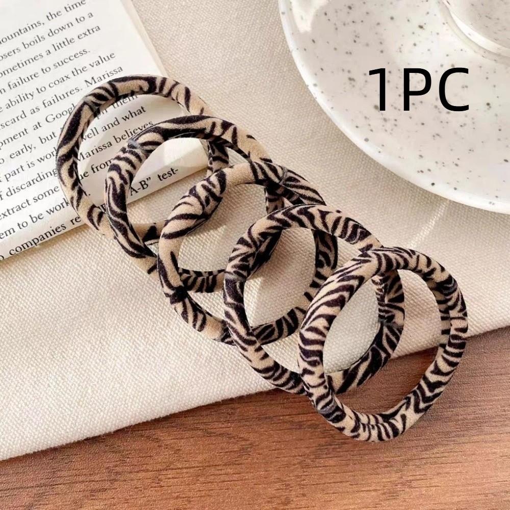 New High Elastic Hair Ties Soft Leopard Print Hair Band Ropes Non-Damage Rubber Bands Girls