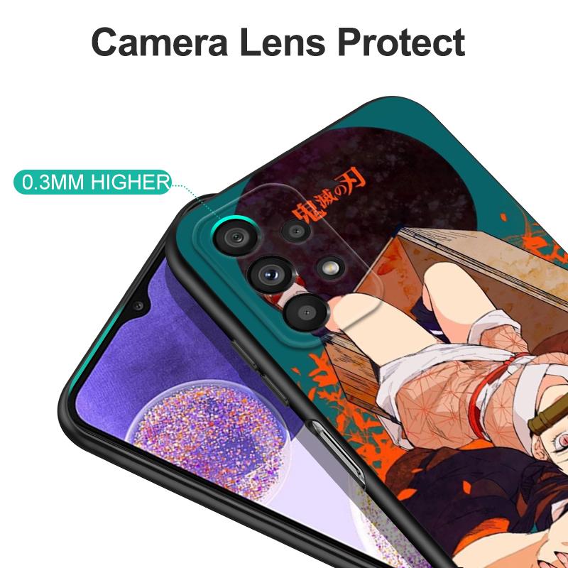 Черный чехол из ТПУ для Samsung Galaxy F23 M12 M22 M23 M32 4G M52 5G M30S M21 Demon Slayer Kamado Nezuko