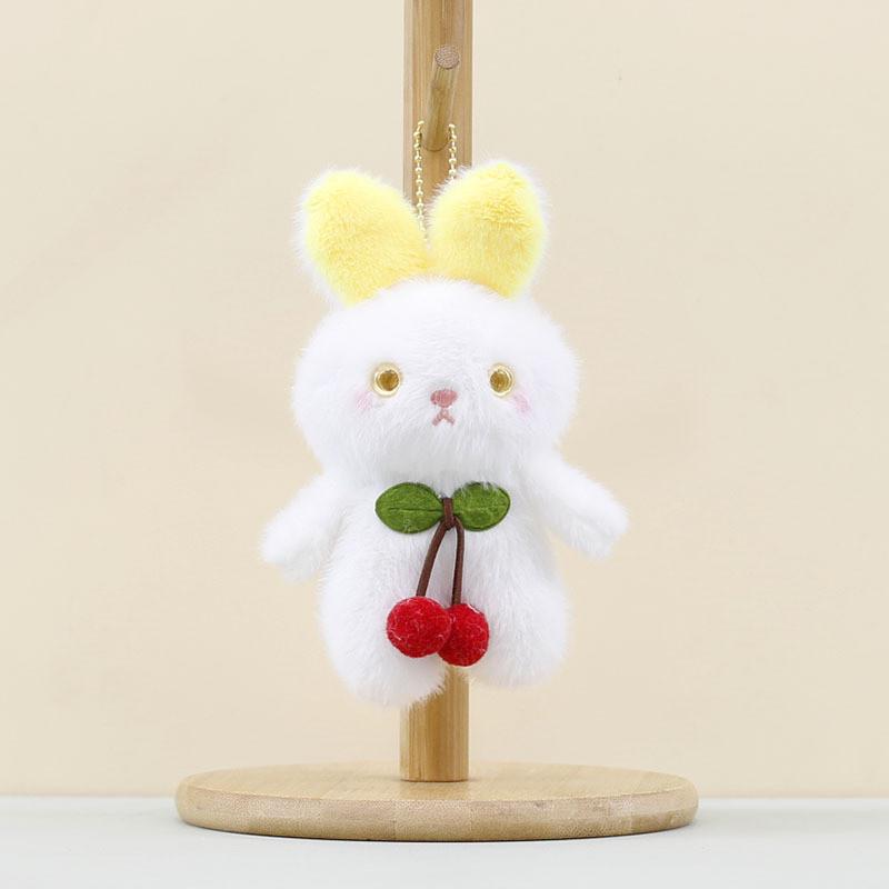 Cherry Plush Rabbit Toy Pp Cotton Stuffed Animal Keychain For Kids Gift