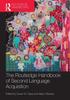 The The Routledge Handbook of Second Language Acquisition Book