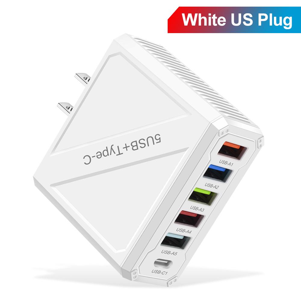 3.1A 5-портовое USB-зарядное устройство для мобильного телефона с вилками EU, US, UK, KR