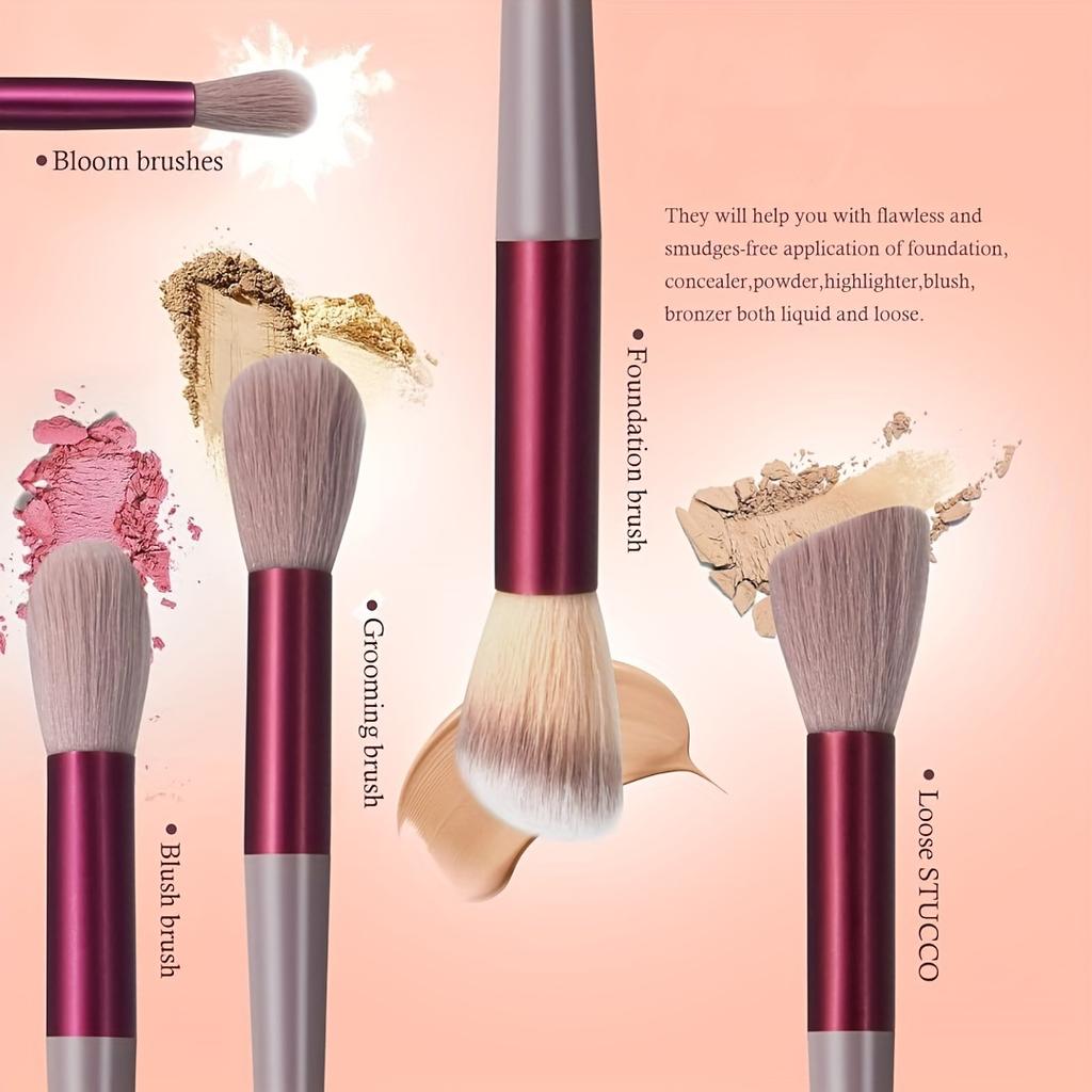 13 Pcs Soft Makeup Brush, for Foundation Blending, Eye Shadow Application, Kabuki Blending Beauty Tools