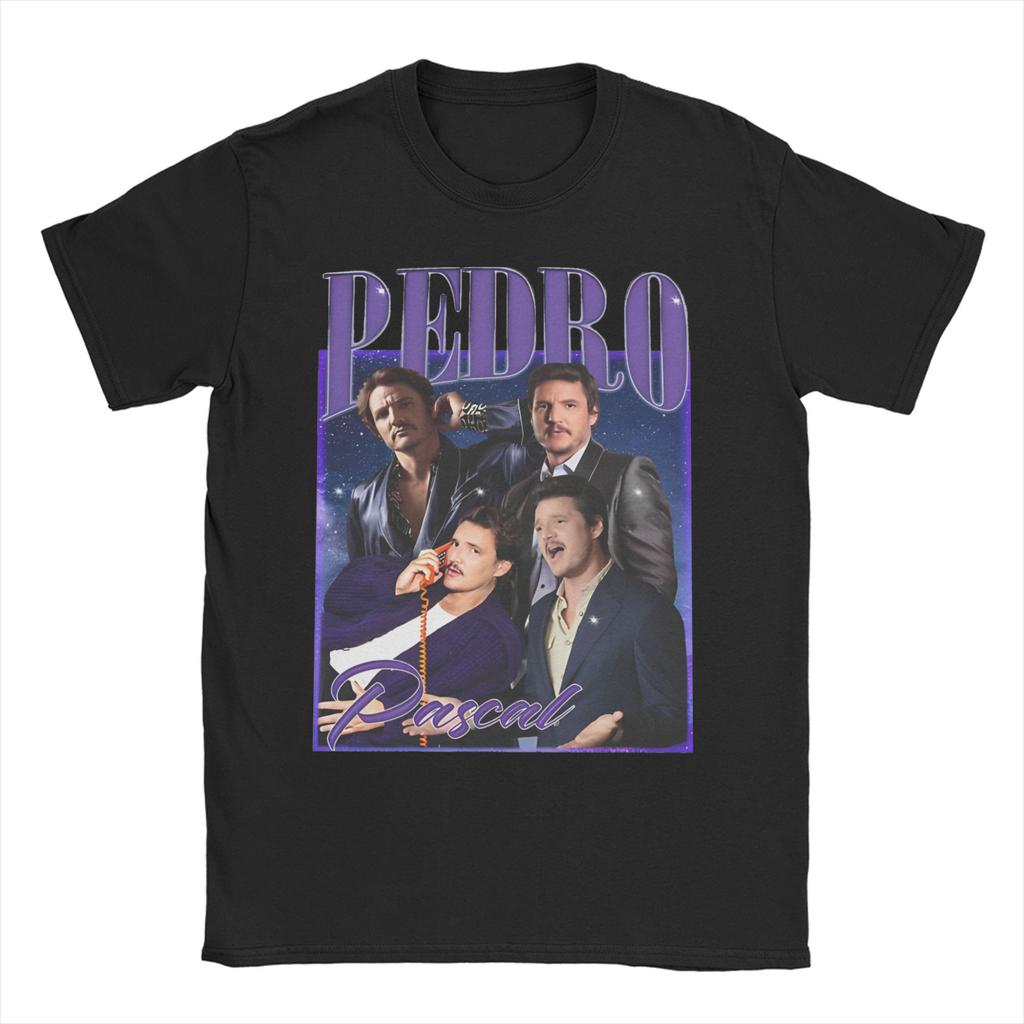 2026 Men Womens Pedro Pascal T Shirt Funny Actor Vintage 90s Pure Cotton Tops Fashion Short Sleeve Crewneck Tees New TShirts