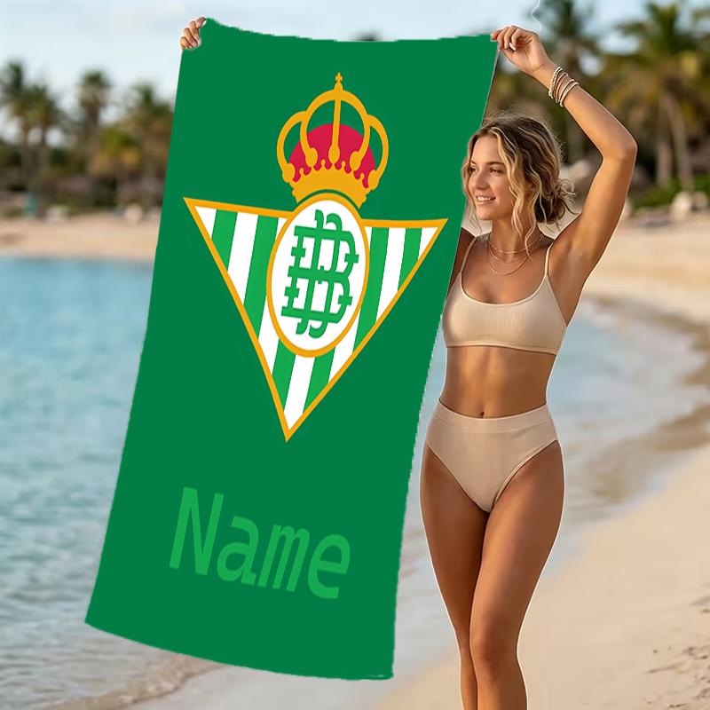 Customizable personalized beach towels Real Betis Balompié themed designs.Suitable for the beach, yoga, sports;ideal as beach accessories