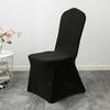 White Elastic Chair Cover with Bow for Wedding Banquet Hotel Event Full Slipcover One-Piece Design
