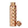 Copper Mirror Matt Finish Lacqour Coated Diamond Design Bottle, 750 Ml, for Home, Kitchen, Office & Decorative Tableware