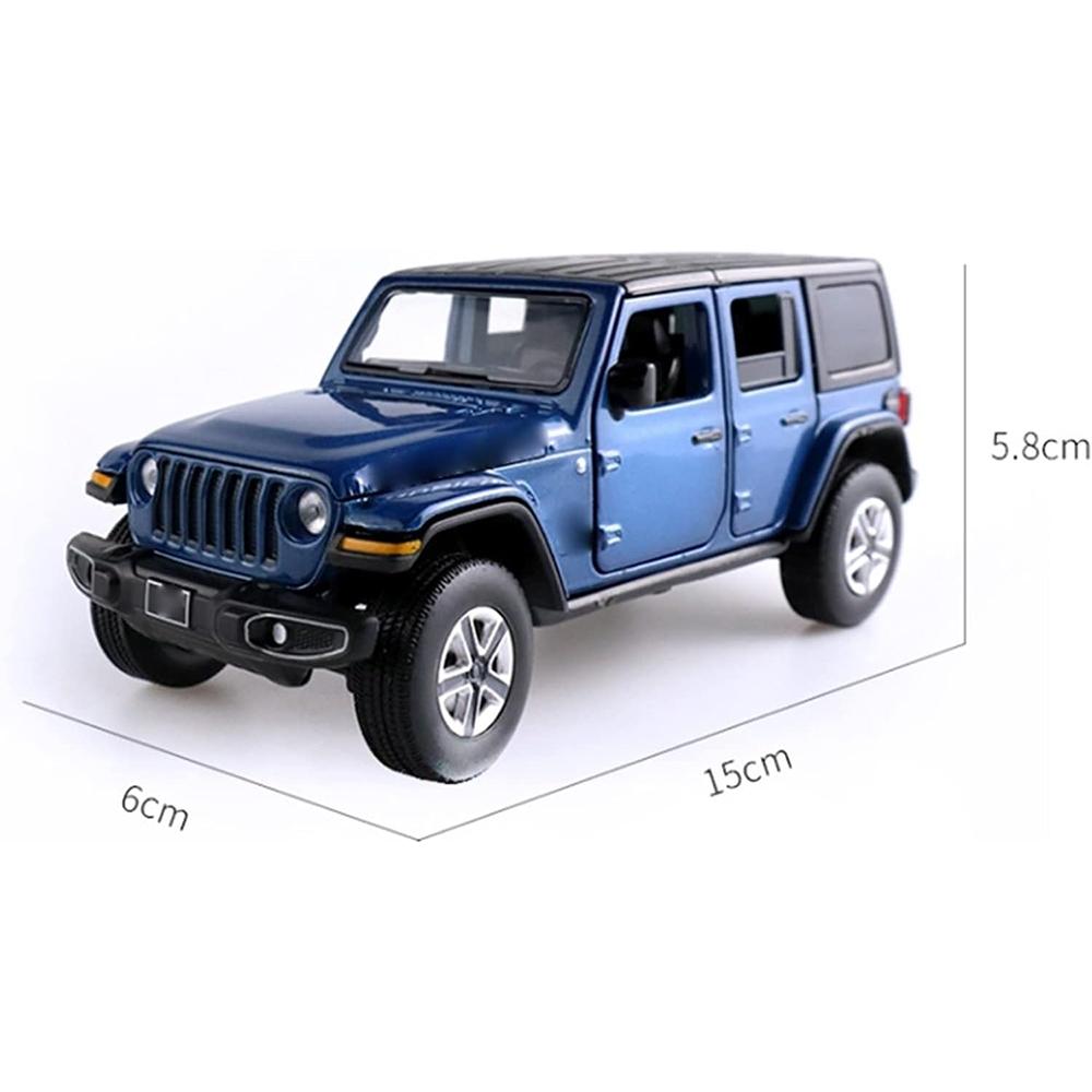 1/32 масштабная модель игрушечного автомобиля для Jeep Wrangler Rubicon, модель автомобиля из сплава, литая под давлением внедорожная игрушка со звуком и светом